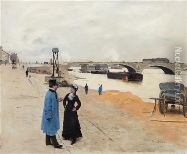 Le Pont De Bercy Oil Painting - Jean Beraud