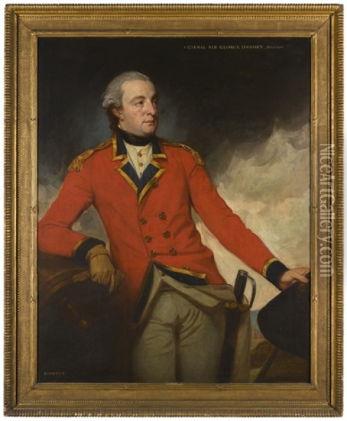 Portrait Of Sir George Osborn (1742-1818) Oil Painting - George Romney