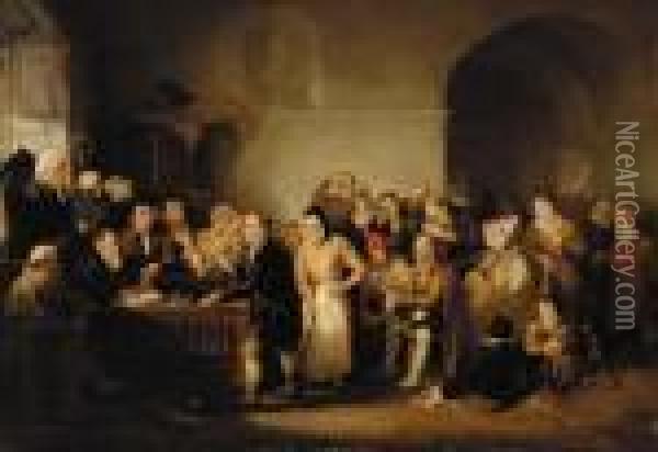 A Court Scene In Scotland Oil Painting - Sir David Wilkie
