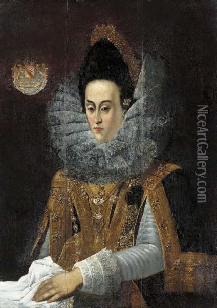 Portrait Of Herzogin Magdalena Von Bayern Oil Painting - Pieter De With