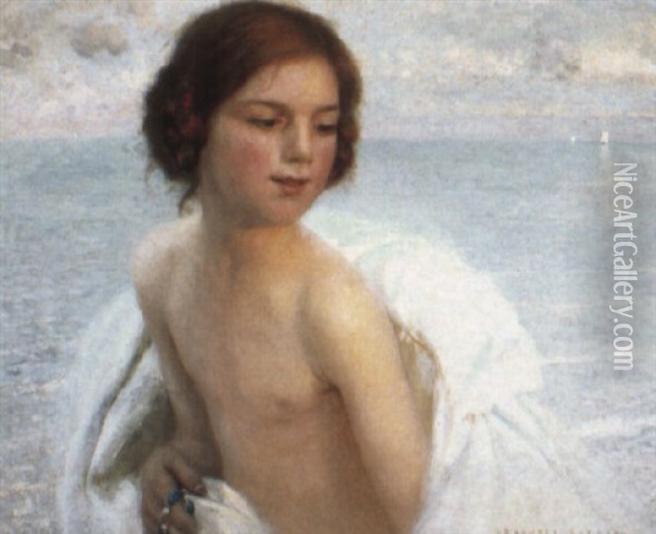 The Sea Nymph Oil Painting - Auguste Leroux