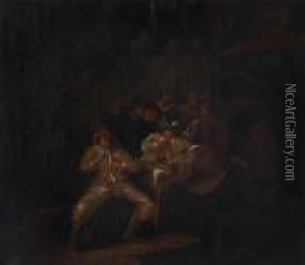 Carousal Oil Painting - Cornelis (Pietersz.) Bega