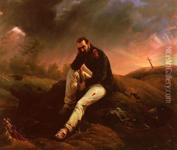 Le Dernier Grenadier De Waterloo (The Last Grenadier of Waterloo) Oil Painting - Horace Vernet