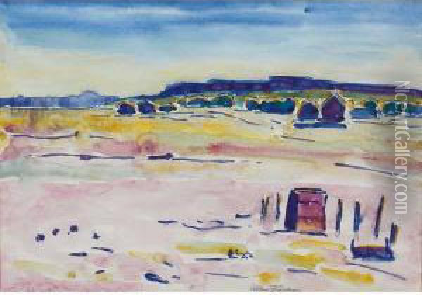 Desert Landscape Oil Painting - Allen Tucker