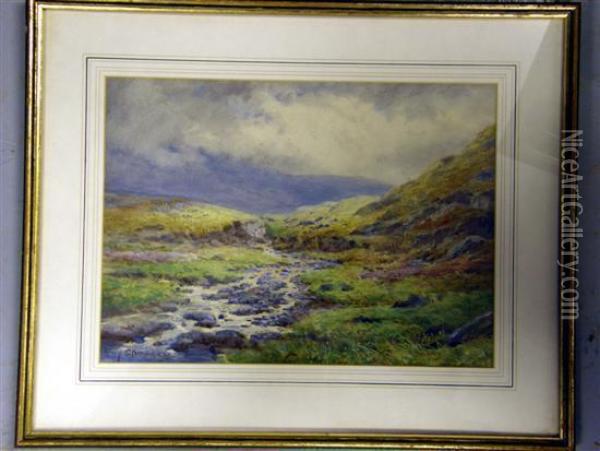 On The Moors Oil Painting - Henry Stannard