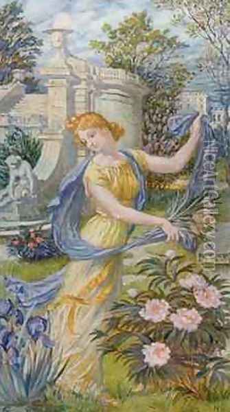 Allegory of Spring Oil Painting - Eugene Grasset