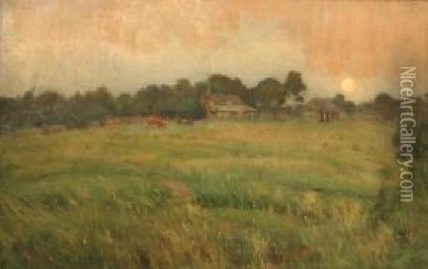 Chartrevilles Farm Oil Painting - Edward Officer