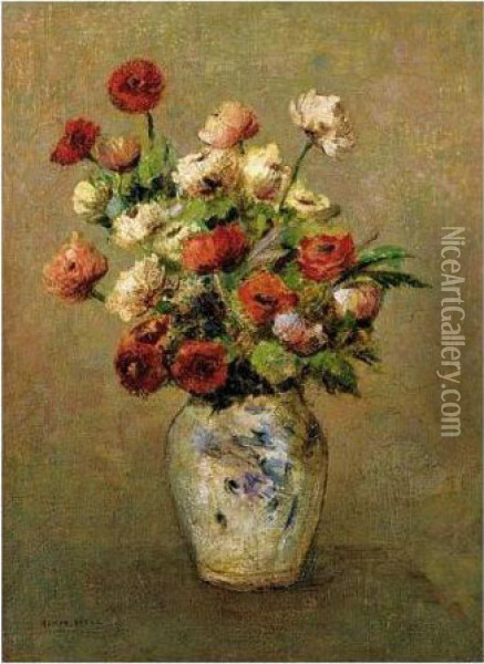 Bouquet De Fleurs Oil Painting - Odilon Redon