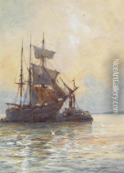 Evening, Boston Deeps Oil Painting - William Harrison Scarborough