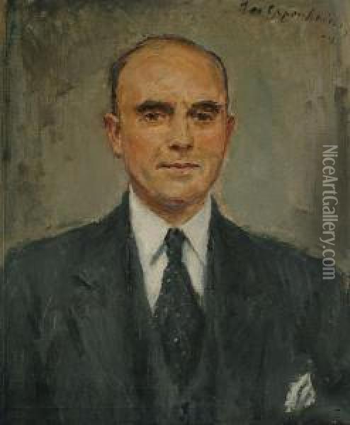 Portrait Of G W Hales Oil Painting - Joszef, Josef Pandur