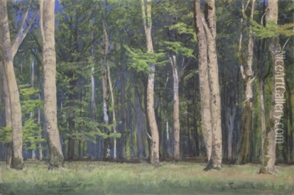 Wald In Friedrichsruh Oil Painting - Walter Leistikow