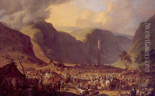 The Pattern at Glendalough, Co. Wicklow 1813 Oil Painting - Joseph Peacock