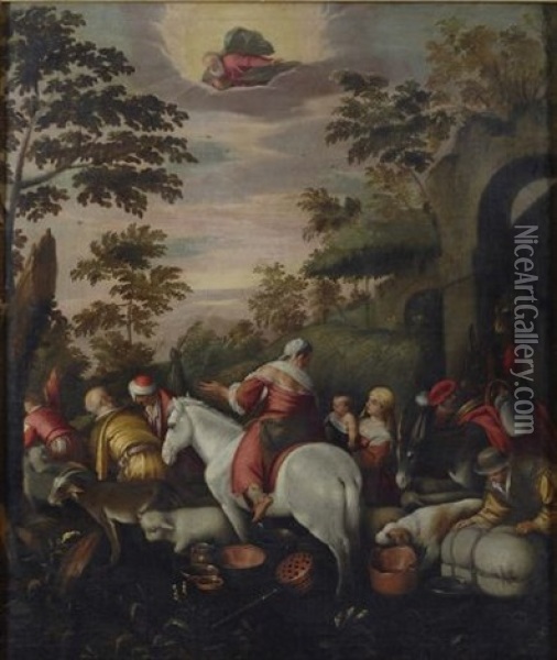 Il Trasferimento Sull'arca Oil Painting - Leandro da Ponte Bassano