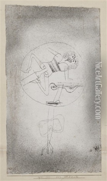 Der Verliebte (the Man In Love) Oil Painting - Paul Klee