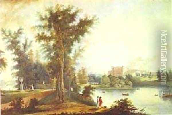 View On The Gatchina Palace From Long Island 1798 Oil Painting - Semen Fedorovich Shchedrin