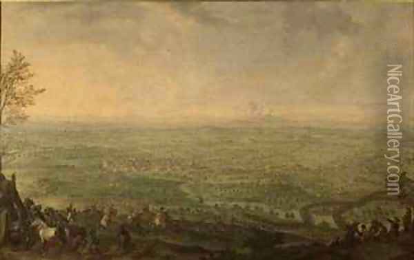 The Siege of Olmutz by the Prussian Army Oil Painting - Franz Paul Findenigg