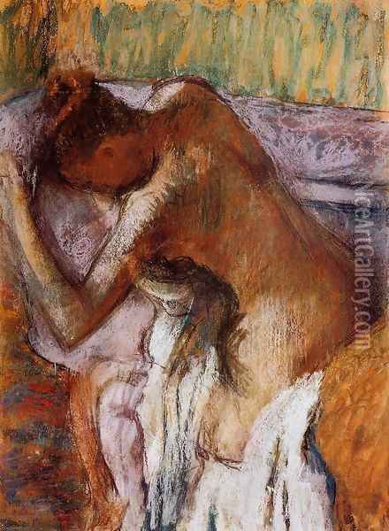 After the Bath 1900-1910 Oil Painting - Edgar Degas