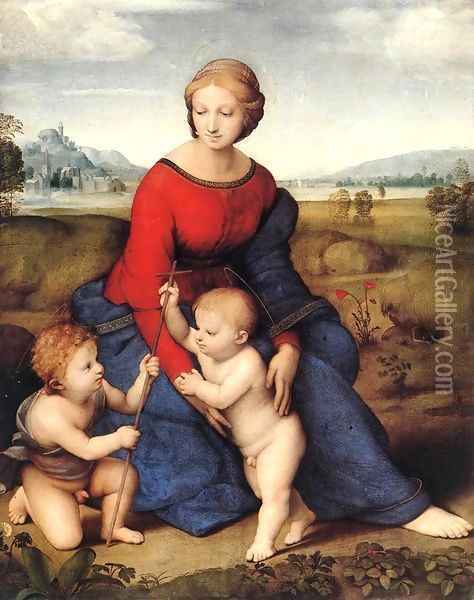 Madonna of Belvedere (Madonna del Prato) Oil Painting - Raffaelo Sanzio