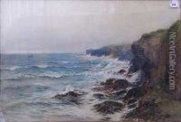 The Coast Oil Painting - Thomas Swift Hutton