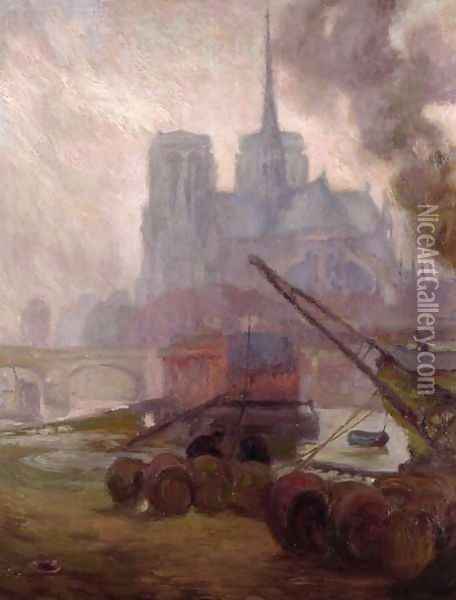 Notre Dame de Paris 1909 Oil Painting - Diego Rivera