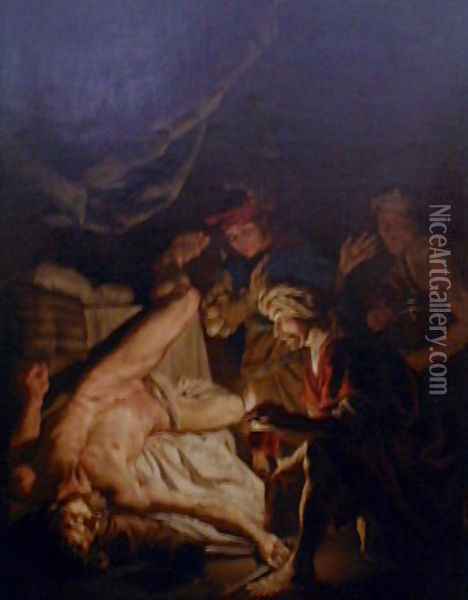 IL SUICIDIO DI CATONE LUTICENSE Oil Painting - Matthias Stomer