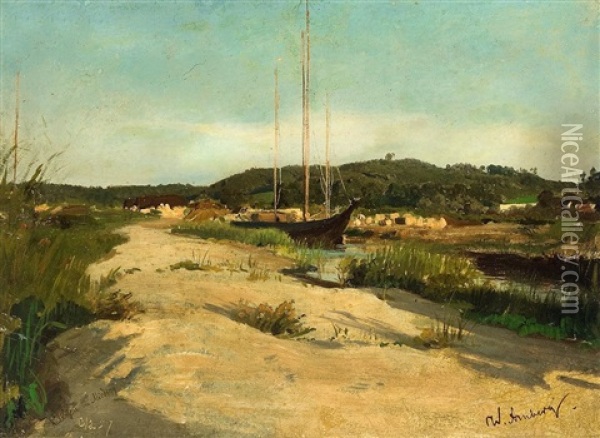 Kalkofen (bei Misdroy) Oil Painting - Wilhelm August Lebrecht Amberg