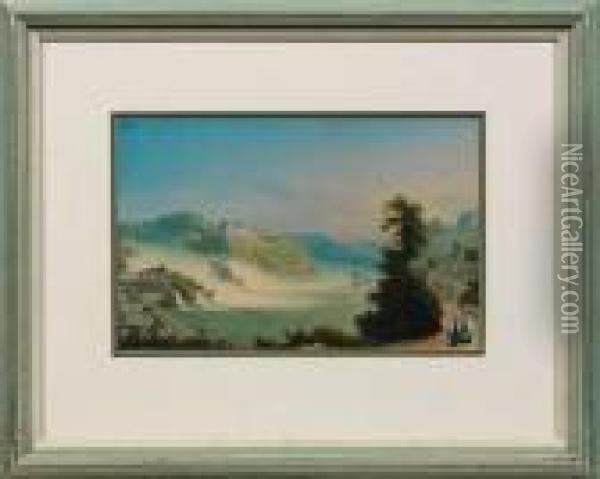 Ansicht Vom Rheinfallbei Schaffhausen Mit Schloss Laufen Oil Painting - Ludwig Bleuler