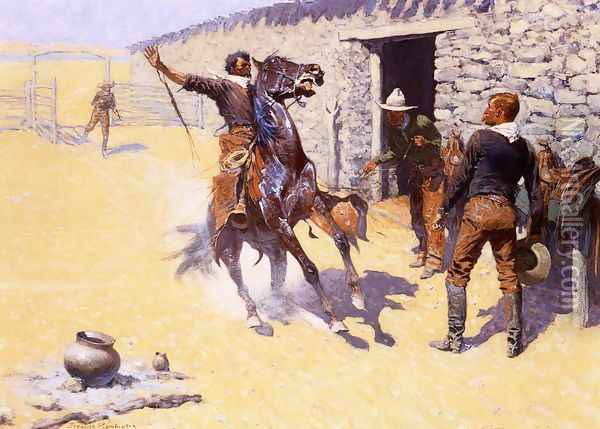 The Apaches! Oil Painting - Frederic Remington
