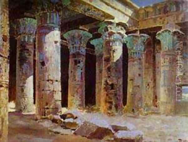 The Temple Of Isis 1882 Oil Painting - Vasily Polenov