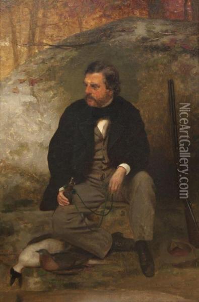 The Hunter Oil Painting - John George Brown