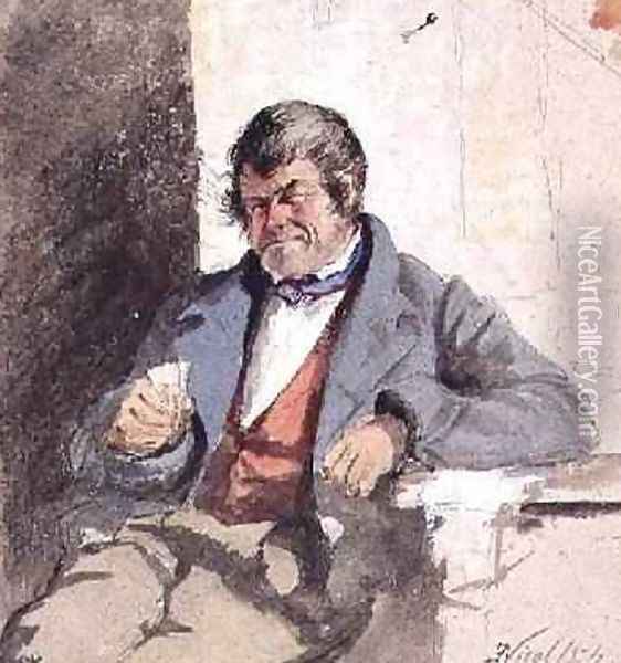 The Drunkard 1854 Oil Painting - Erskine Nicol