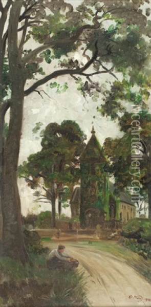 Polwarth Church Oil Painting - Robert Noble