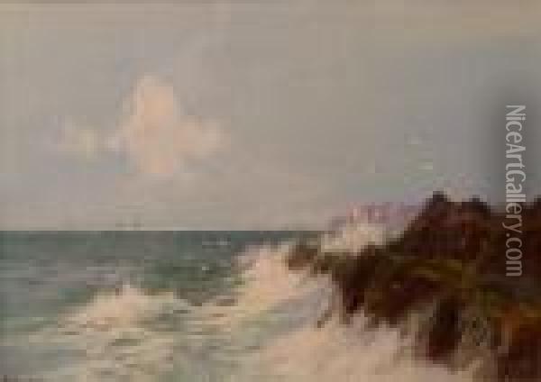 Berryhead, Torbay Oil Painting - Frederick John Widgery