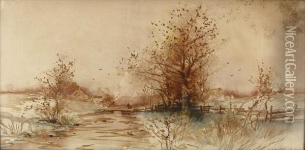 Rural Landscape Oil Painting - Du Bois Fenelon Hasbrouck