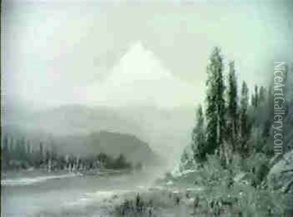 Mt. Hood From Hood River Oil Painting - Frederick Ferdinand Schafer