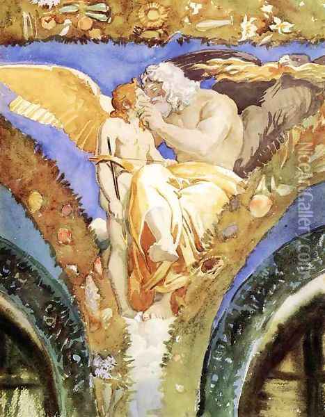 Jupiter Beseeching Eros Oil Painting - John Singer Sargent