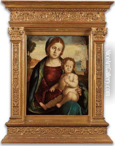 Madonna Col Bambino Oil Painting - Bernardino di Bosio (see ZAGANELLI)