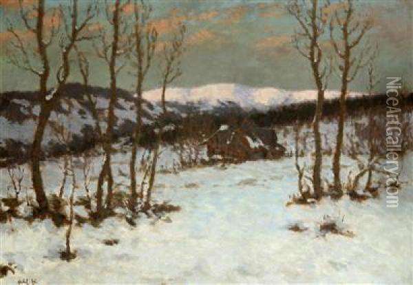 Winterlandschaft Oil Painting - Stanislav Feikl