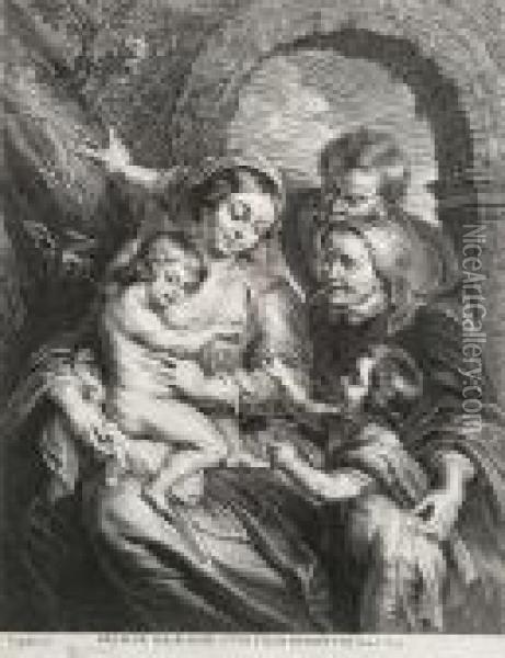 The Holy Family With The Bird (hollstein 175) Oil Painting - Peter Paul Rubens