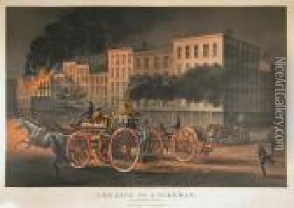 The Life Of A Fireman: The Metropolitan System Oil Painting - Currier & Ives Publishers