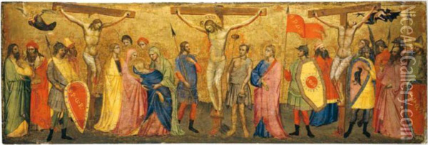 The Crucifixion Oil Painting - Niccolo di Pietro Gerini