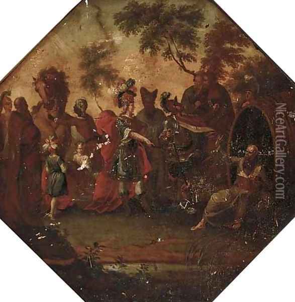 Alexander and Diogenes Oil Painting - Dutch School