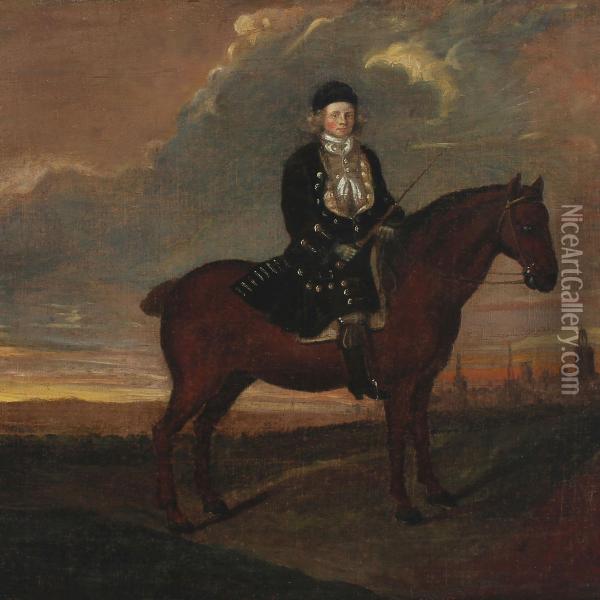 Young Preussian Nobleman Near Postdam Oil Painting - Anton Graff
