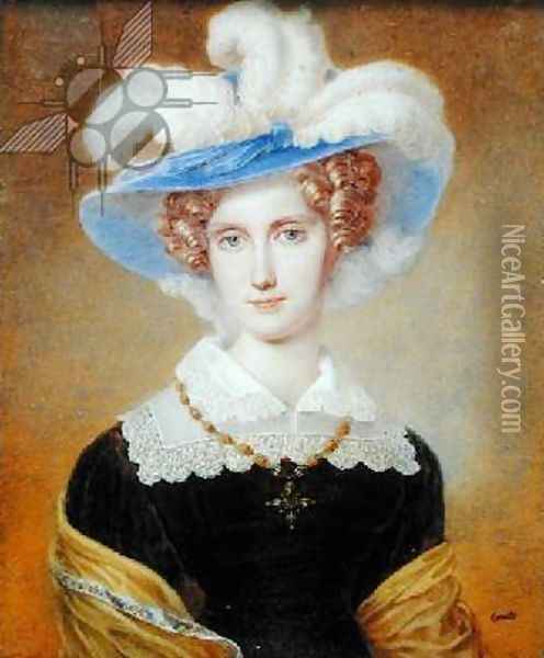 Marie-Clementine de Habsbourg-Lorraine, Archduchess of Austria Oil Painting - Jacques Louis Comte