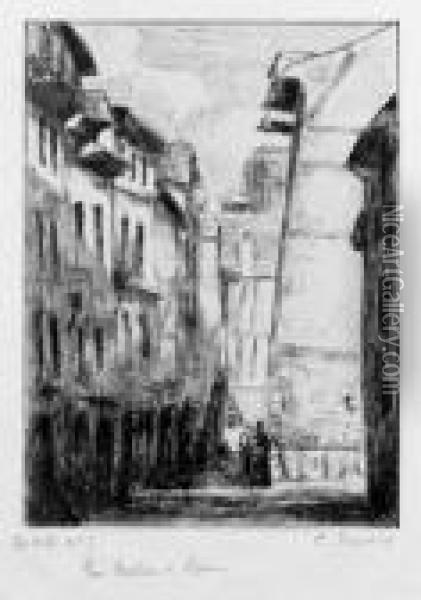 Rue Moliere A Rouen Oil Painting - Camille Pissarro