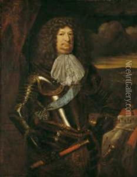 Bildnis Des Kurfursten Friedrich Wilhelm Von Brandenburg (1620-1688) Oil Painting - Jacques Vaillant