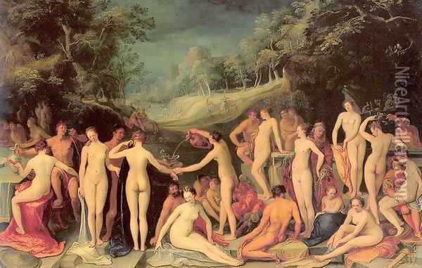 Garden of Love Oil Painting - Karel Van Mander