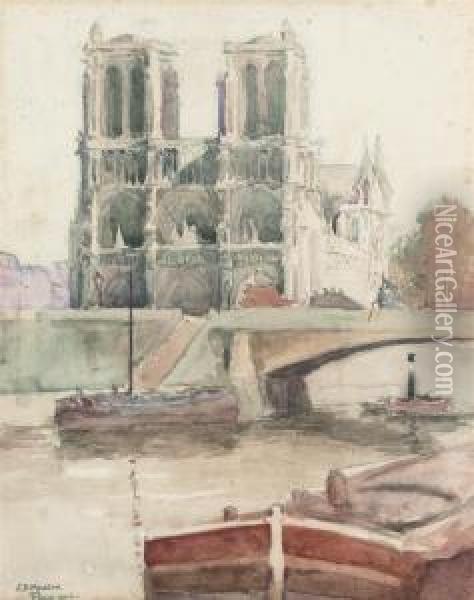 Notre Dame, Paris Oil Painting - James Bolivar Manson