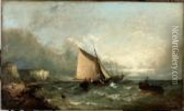 La Pesca Con Le Reti Oil Painting - Achille Dovera