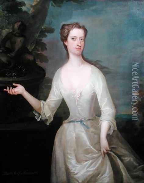 Portrait of Francis Godolphin Duchess of Newcastle Oil Painting - Charles Jervas